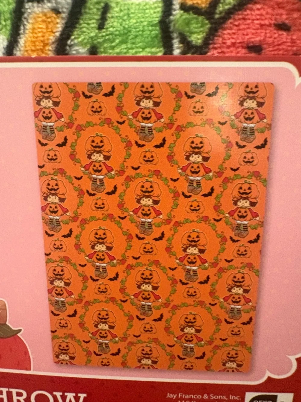 Strawberry Shortcake Orange Halloween Pumpkin‎ Plush Throw Blanket 50 X 70” NEW